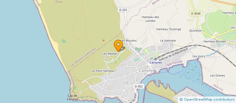 localisation de l'entreprise LES HAMEAUX à BARNEVILLE-CARTERET