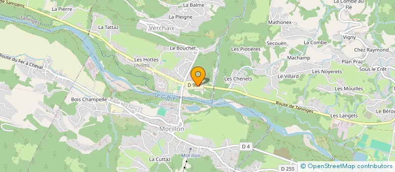 localisation de l'entreprise LES HAMEAUX DU GIFFRE à VERCHAIX
