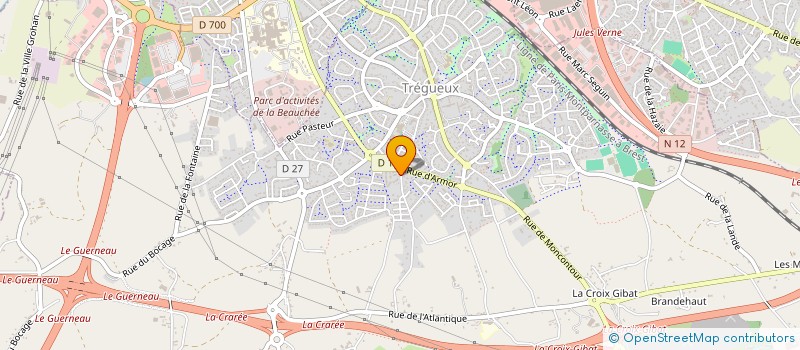 localisation de l'entreprise LES HAMEAUX DU LEVANT  TREGUEUX