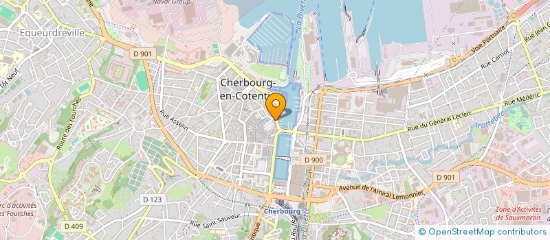 localisation de l'entreprise LES HAMELIES à CHERBOURG-EN-COTENTIN