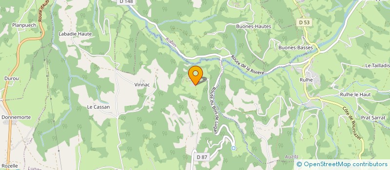 localisation de l'entreprise LES HANGARS DE LANUEJOULS  LUGAN