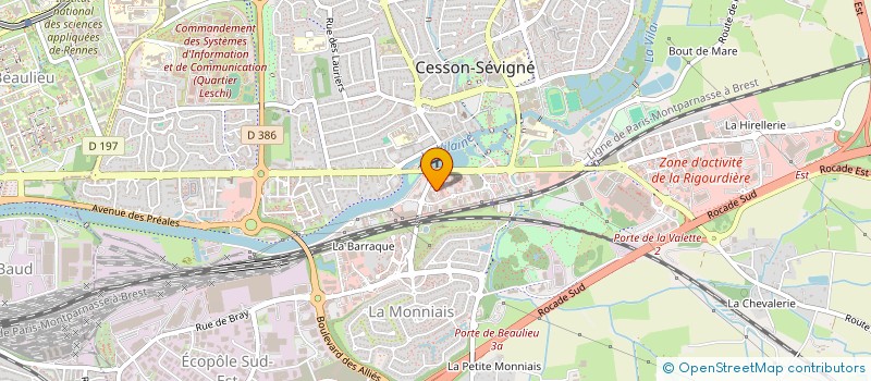 localisation de l'entreprise LES HANNETONS DES PEUPLIERS à CESSON-SEVIGNE