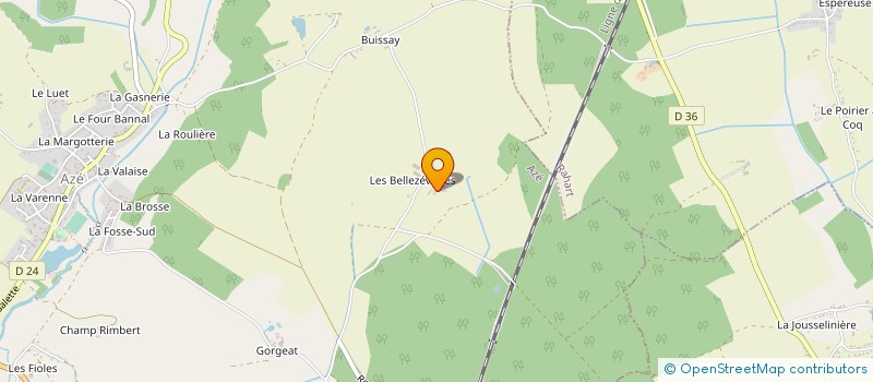 localisation de l'entreprise LES HATES  AZE