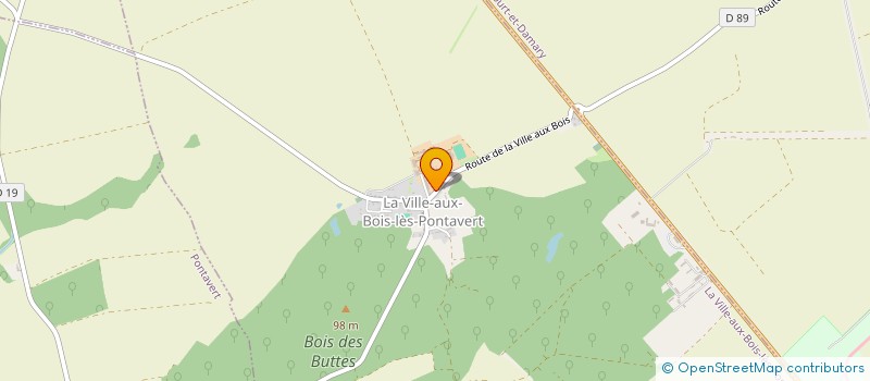 localisation de l'entreprise LES HAUTERNES  LA VILLE-AUX-BOIS-LES-PONTAVERT