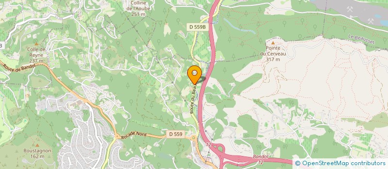 localisation de l'entreprise LES HAUTES  BANDOL