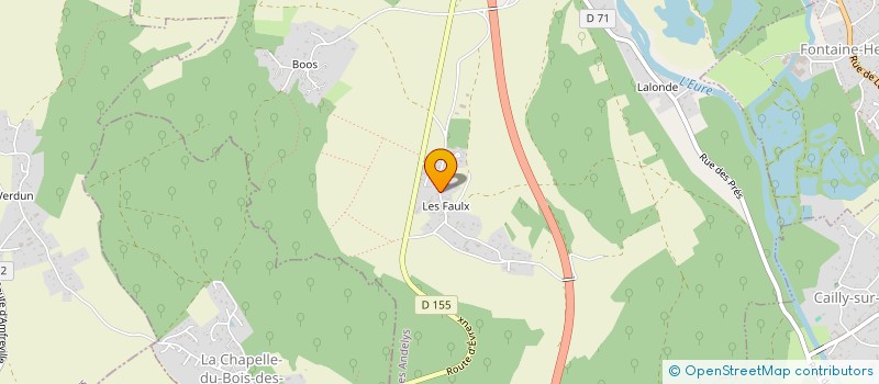 localisation de l'entreprise LES HAUTES BRUYERES  HEUDREVILLE SUR EURE