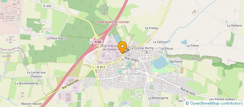 localisation de l'entreprise LES HAUTES COURS 2  SAINT-AUBIN-DU-CORMIER