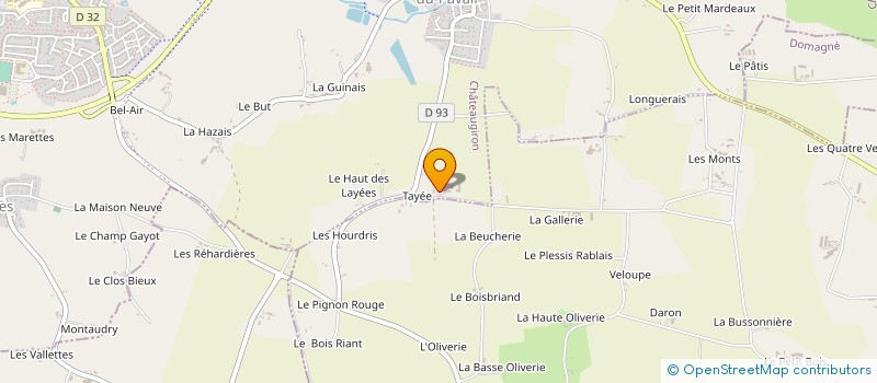localisation de l'entreprise LES HAUTES MARETTES  CHATEAUGIRON