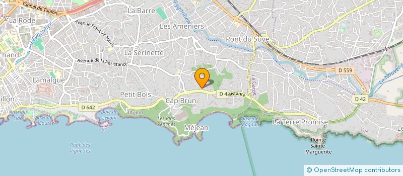 localisation de l'entreprise LES HAUTES TERRES  TOULON