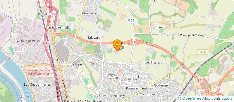 localisation de l'entreprise LES HAUTS BOUTEILLERS  BOURG-LES-VALENCE