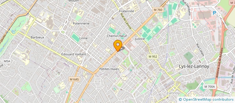 localisation de l'entreprise LES HAUTS CHAMPS  ROUBAIX