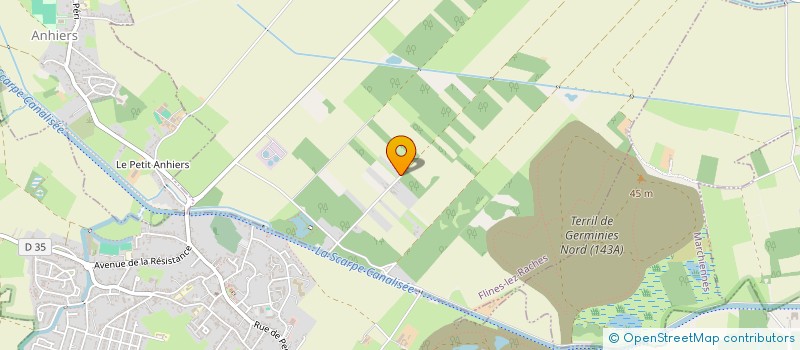 localisation de l'entreprise LES HAUTS CHAMPS  FLINES-LEZ-RACHES