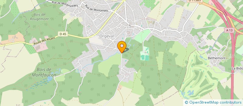 localisation de l'entreprise LES HAUTS D'ORGEVAL  ORGEVAL