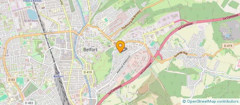 localisation de l'entreprise LES HAUTS DE BELFORT  BELFORT