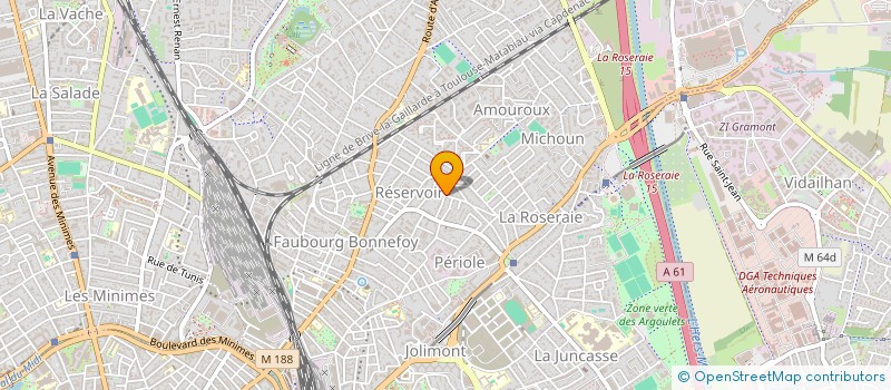 localisation de l'entreprise LES HAUTS DE BELLEFONT-LA RAUZE à TOULOUSE
