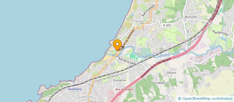 localisation de l'entreprise LES HAUTS DE CAUNEILLE à BIDART