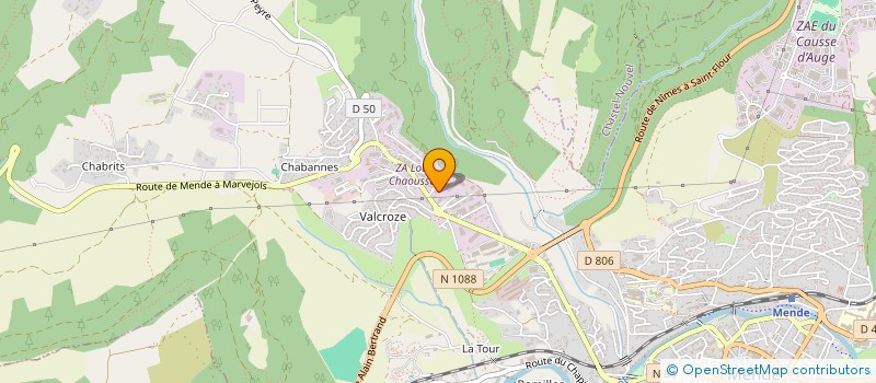 localisation de l'entreprise LES HAUTS DE CHABRITS  MENDE