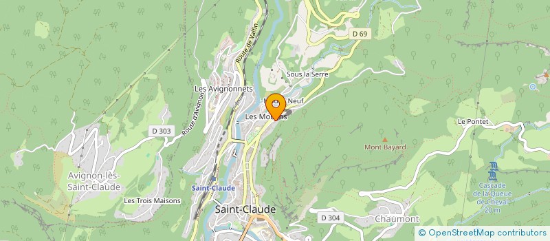 localisation de l'entreprise LES HAUTS DE CHRISTIN  SAINT-CLAUDE