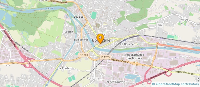 localisation de l'entreprise LES HAUTS DE CORDON  BONNEVILLE