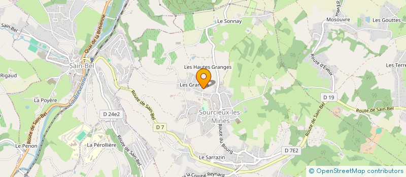 localisation de l'entreprise LES HAUTS DE GLAY  SOURCIEUX-LES-MINES