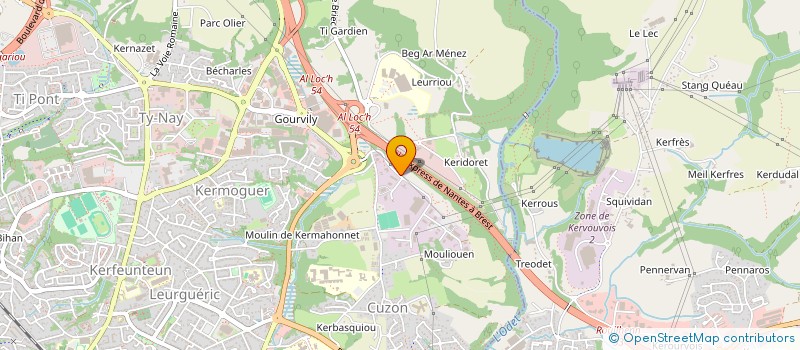 localisation de l'entreprise LES HAUTS DE HONFLEUR  QUIMPER