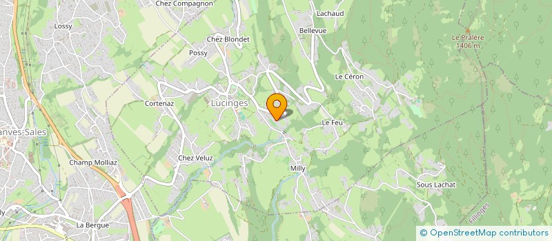 localisation de l'entreprise LES HAUTS DE HURLEVENT  LUCINGES