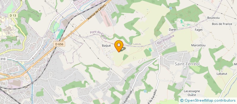 localisation de l'entreprise LES HAUTS DE LA FREGATE  BON-ENCONTRE