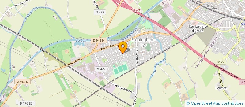 localisation de l'entreprise LES HAUTS DE LA LYS  ERQUINGHEM-LYS