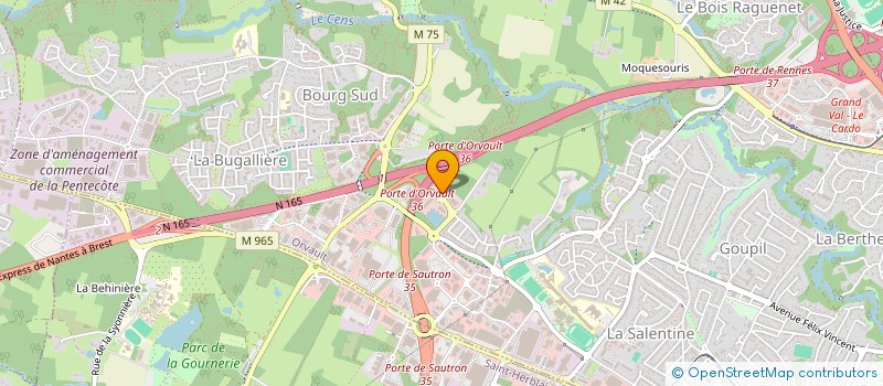 localisation de l'entreprise LES HAUTS DE LA MERIGOTTE à ORVAULT