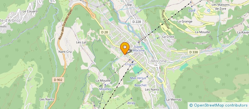 localisation de l'entreprise LES HAUTS DE LA PLAGNE  MORZINE