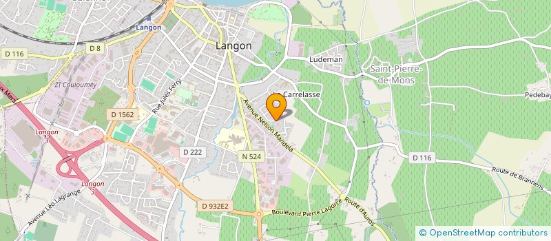 localisation de l'entreprise LES HAUTS DE LANGON à LANGON