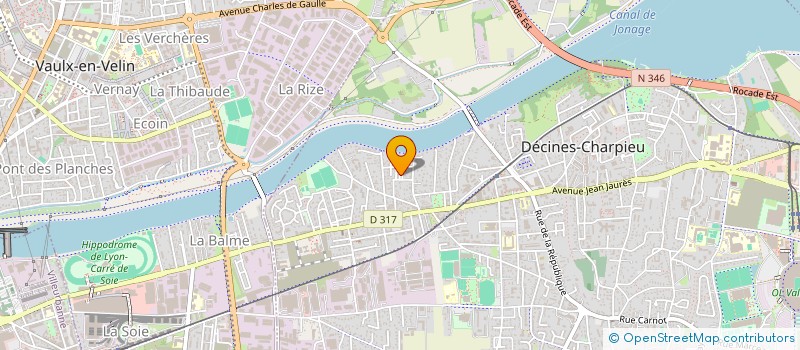 localisation de l'entreprise LES HAUTS DE LORGUES  DECINES-CHARPIEU