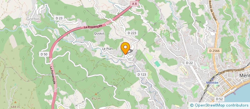 localisation de l'entreprise LES HAUTS DE MENTON à GORBIO