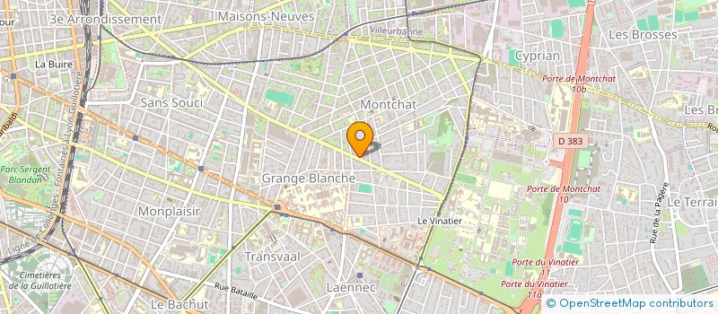 localisation de l'entreprise LES HAUTS DE MONCHAT  LYON