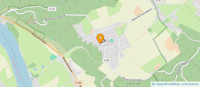 localisation de l'entreprise LES HAUTS DE MONTVILLE  HENOUVILLE