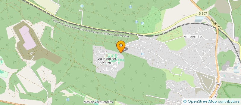 localisation de l'entreprise LES HAUTS DE NIMES TENNIS à NIMES