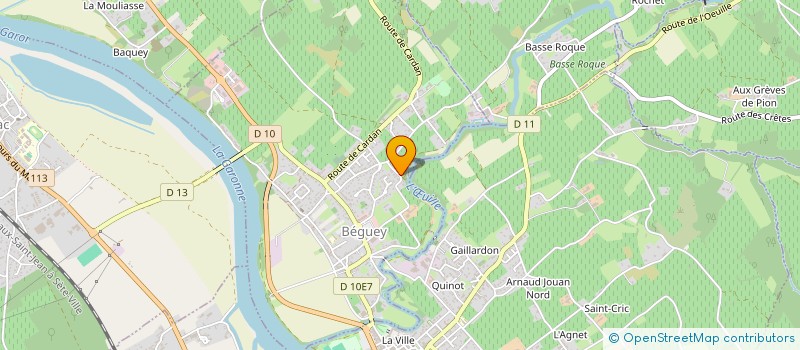 localisation de l'entreprise LES HAUTS DE PALETTE SARL  BEGUEY