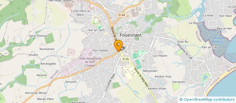 localisation de l'entreprise LES HAUTS DE PARC LANN à FOUESNANT