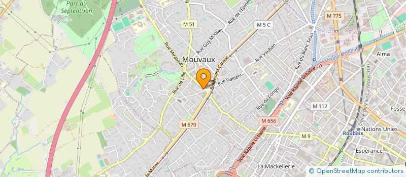 localisation de l'entreprise LES HAUTS DE RACHES  MOUVAUX