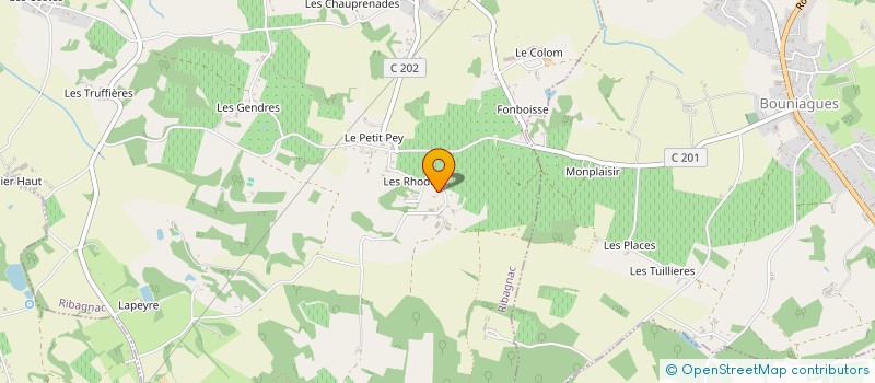 localisation de l'entreprise LES HAUTS DE RIBAGNAC  MONBAZILLAC