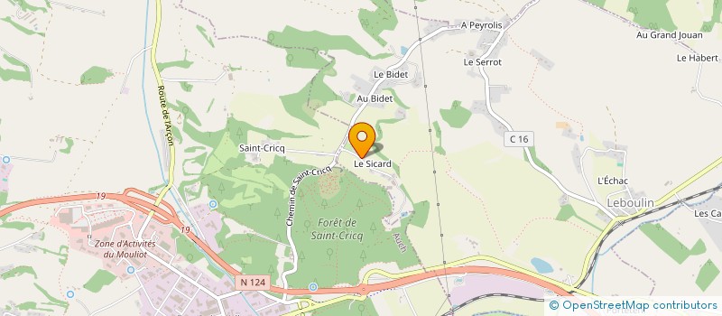 localisation de l'entreprise LES HAUTS DE SAINT-CRICQ  LEBOULIN