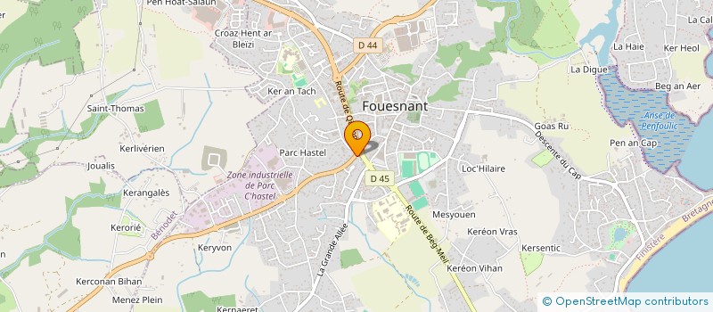 localisation de l'entreprise LES HAUTS DE SAINT PIERRE à FOUESNANT