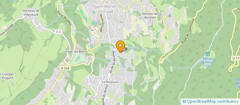 localisation de l'entreprise LES HAUTS DE ST MARTIN  SAINT-MARTIN-D'URIAGE