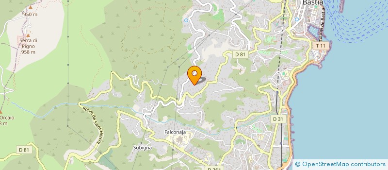 localisation de l'entreprise LES HAUTS DE TINTORAGHJU à BASTIA