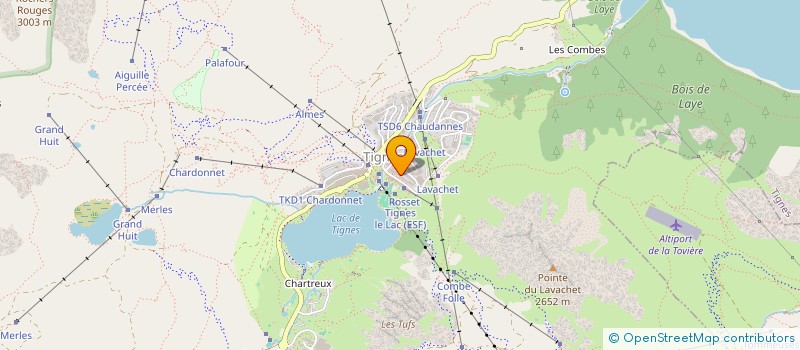 localisation de l'entreprise LES HAUTS DE TOVIERE 7  TIGNES