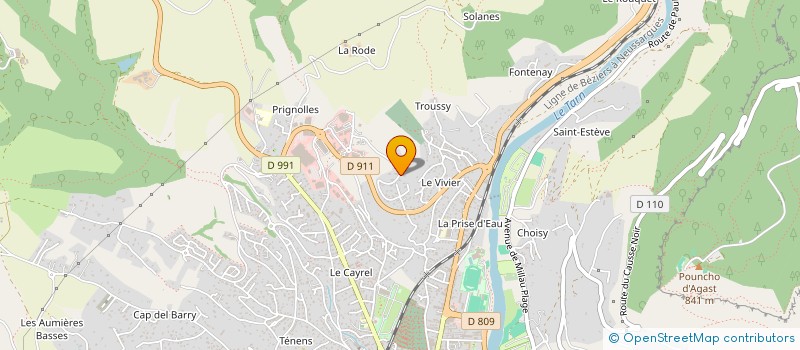 localisation de l'entreprise LES HAUTS DU CRES  MILLAU