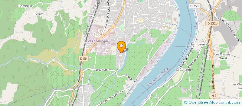 localisation de l'entreprise LES HAUTS DU FLON à TOURNON-SUR-RHONE