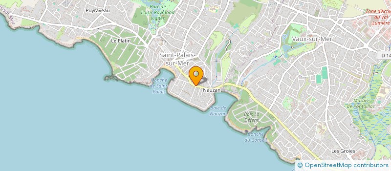 localisation de l'entreprise LES HAUTS DU LAC  SAINT-PALAIS-SUR-MER