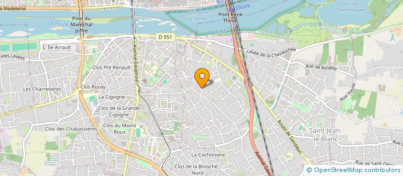 localisation de l'entreprise LES HAUTS DU MONT  SAINT-JEAN-LE-BLANC