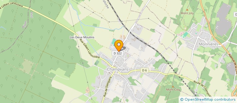 localisation de l'entreprise LES HAUTS DU ROCHERET  CHAMPVANS